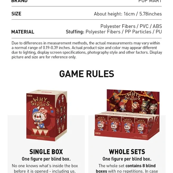 Popmart 2 Dolls and 2 NIB Why So Serious? Pendants, Rainbow Jellybean & Lumino - Picture 6 of 6